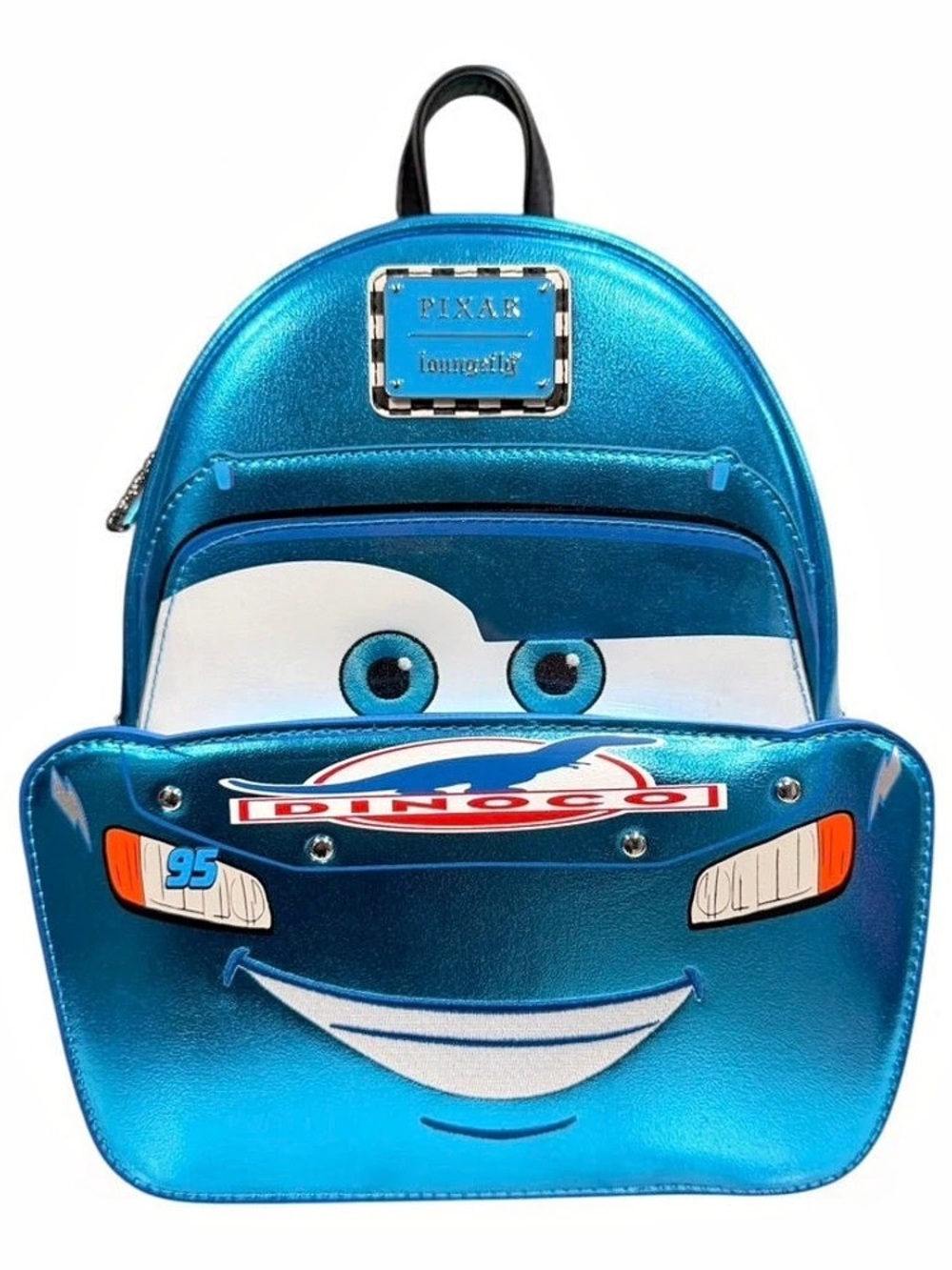 Loungefly Disney Pixar Cars Lightning McQueen Dinoco Cosplay Mini Backpack Blue